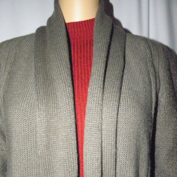 Cute mixed media Shawl Collar Cardigan - Picture 4 of 8